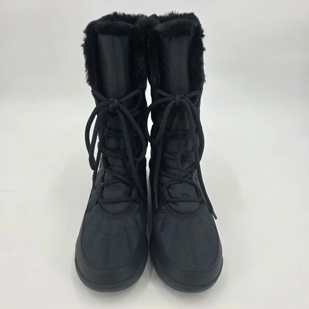 SOREL WHITNEY II TALL BOOTS WOMENS SIZE 8.5 BLACK LACE UP WATERPROOF OUTDOOR NEW